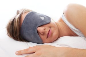 kuschelige High­-End­-Schlafmaske aus 100% Bio-­Baumwolle